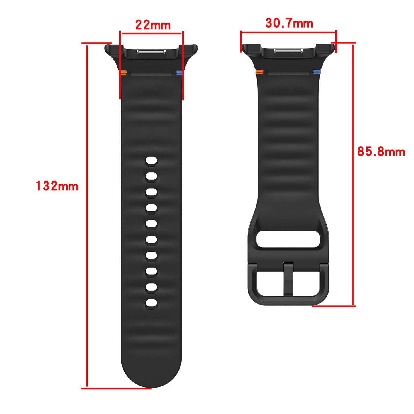 Samsung Galaxy Watch 8 Classic Band 46mm 44mm 40mm (2025)|Soft Silicone Sport Strap | LDFAS