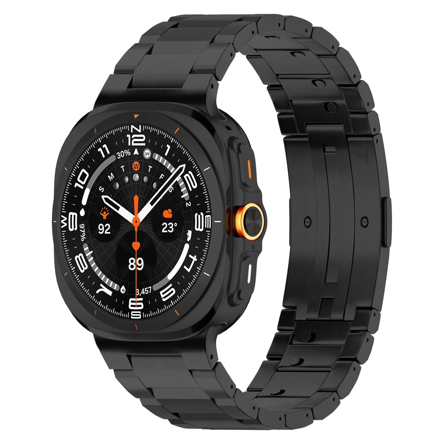 LDFAS for Galaxy Watch Ultra Bands, Titanium Metal Watch Band with Hidden Buckle Classic Style Compatible for Samsung Galaxy Watch 7 Ultra 47mm Band