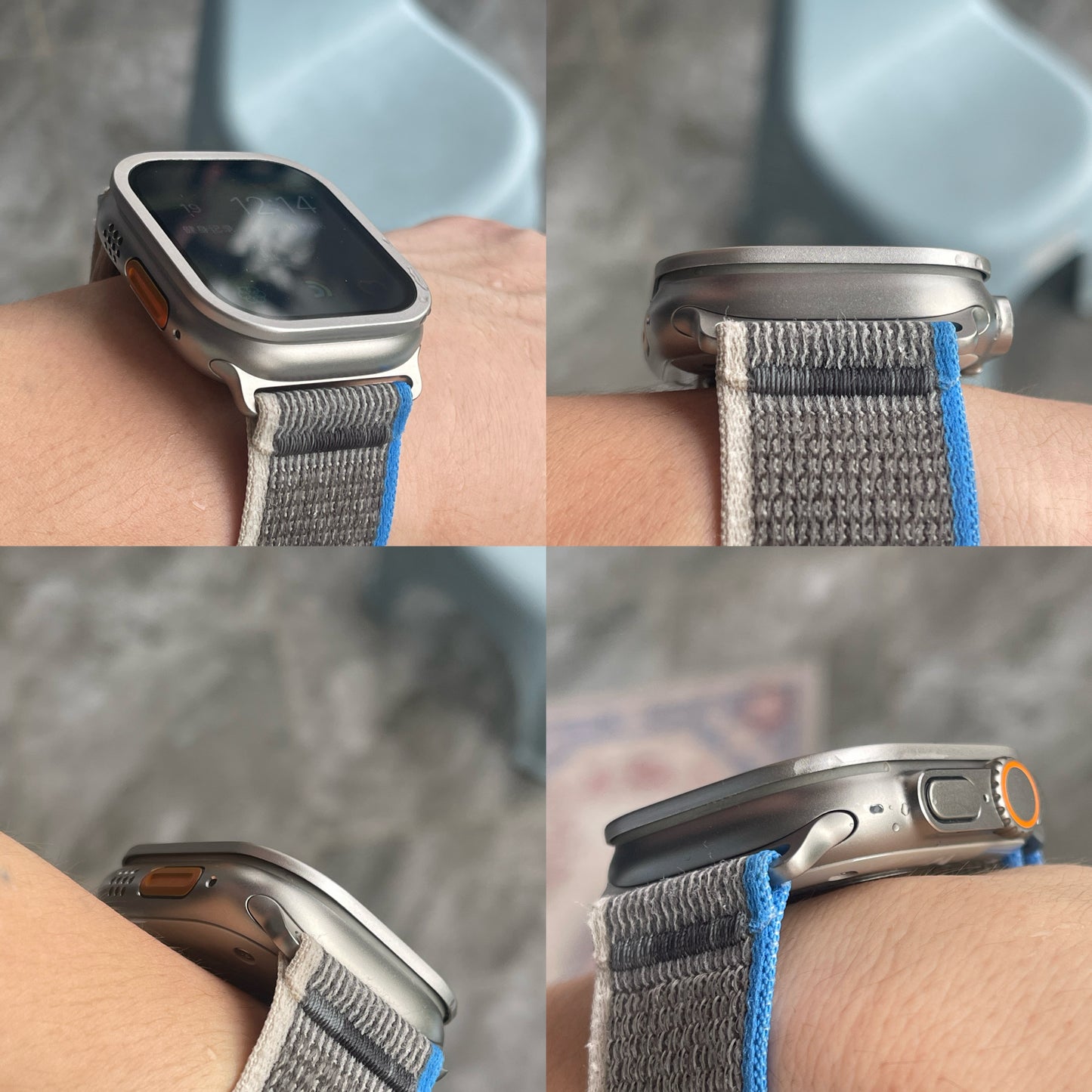 Apple Watch Ultra 49mm Screen Protector ,9H Tempered Glass + Titanium Frame Bezel, Protective Glass Film Case, Titanium Finish