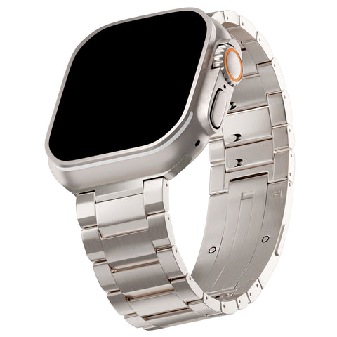 LDFAS Titan-Armband für Apple Watch Ultra 3/2 49mm – Curved Buckle (Retro)