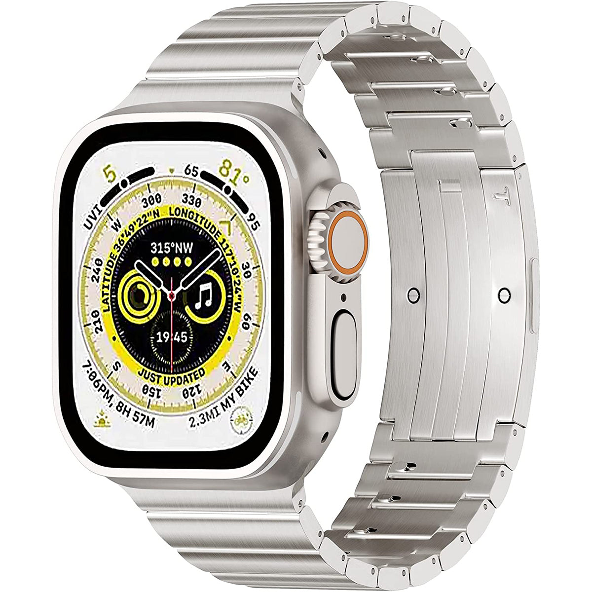 Curved Buckle Titanium Bands Strap for Apple Watch Ultra 2 49MM
