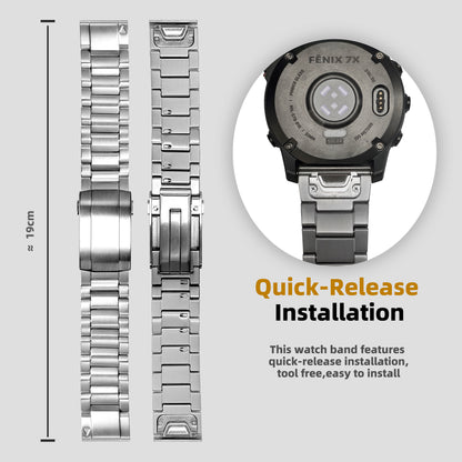 LDFAS Adjustable Buckle Titanium Band 22mm for Garmin Fenix 8/7 Pro/6 Pro/5 Plus, Epix Gen 2/Pro 47mm, Instinct 2（SSR）