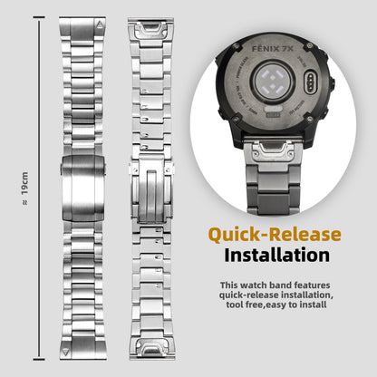 LDFAS Adjustable Buckle Titanium Band 26mm for Garmin Fenix 8/7X/6X Pro/5X Plus（SSR）
