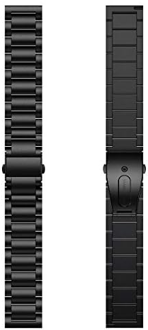 LDFAS Stainless Steel Watch Band for Fossil 22mm - Quick Release Metal Strap with Black Clasp