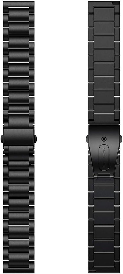LDFAS Stainless Steel Watch Band for Fossil 22mm - Quick Release Metal Strap with Black Clasp