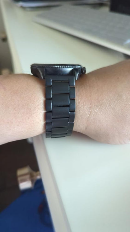 LDFAS Stainless Steel Watch Band for Fossil 22mm - Quick Release Metal Strap with Black Clasp