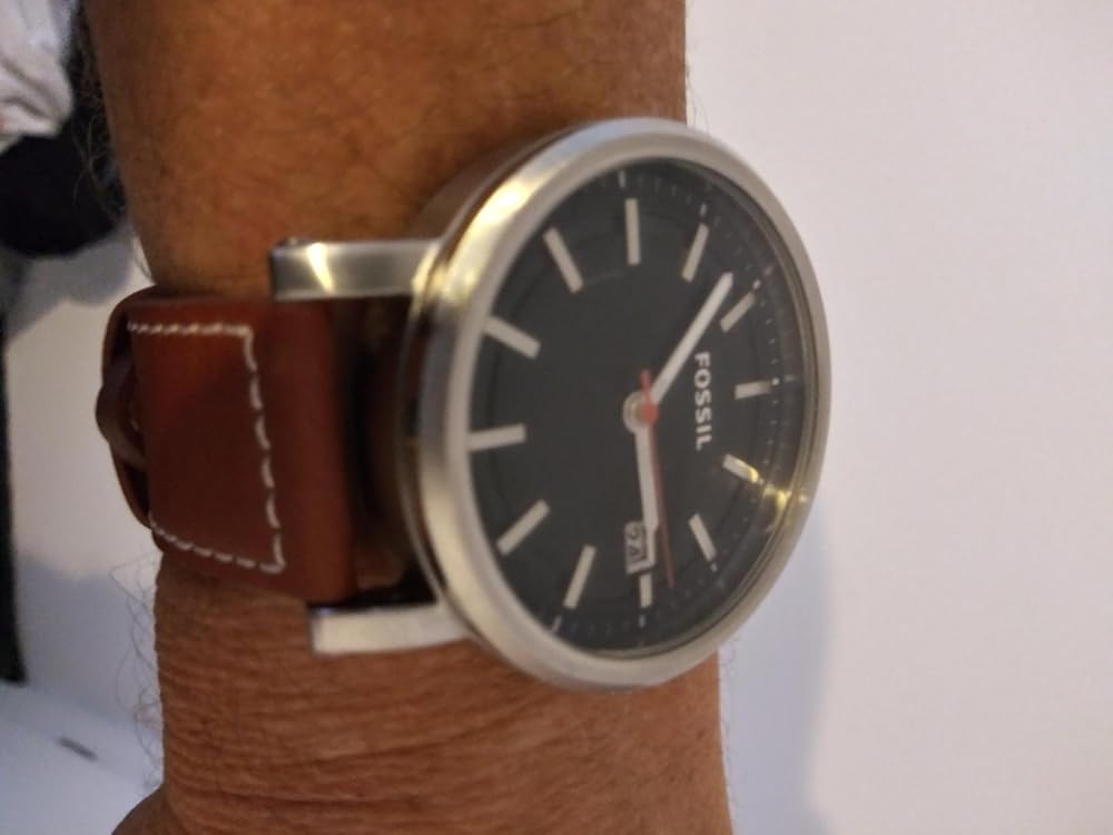 LDFAS Leather Watch Band for Fossil 22mm - 2 Pack Quick Release Strap with Black Buckle