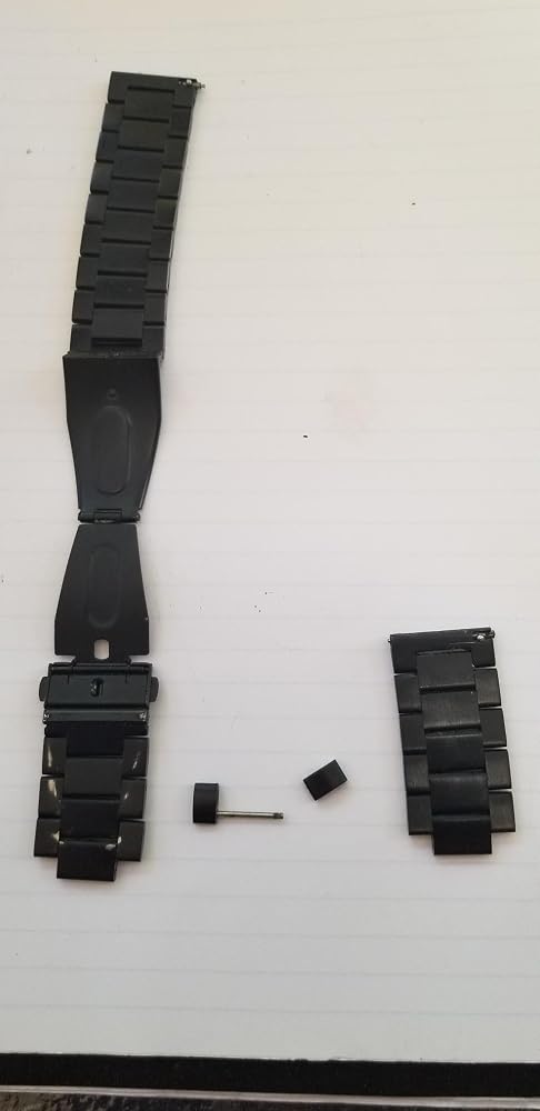 LDFAS Stainless Steel Watch Band for Fossil 22mm - Quick Release Metal Strap with Black Clasp