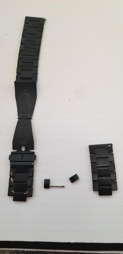 LDFAS Stainless Steel Watch Band for Fossil 22mm - Quick Release Metal Strap with Black Clasp