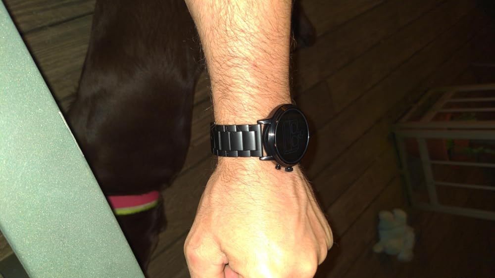 LDFAS Stainless Steel Watch Band for Fossil 22mm - Quick Release Metal Strap with Black Clasp