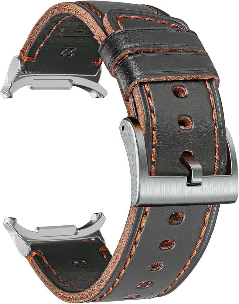 LDFAS Holz-Sandelholz-Metallband für Galaxy Watch Ultra 2 – Premium-Edelstahl-Ersatzband, Schwarz