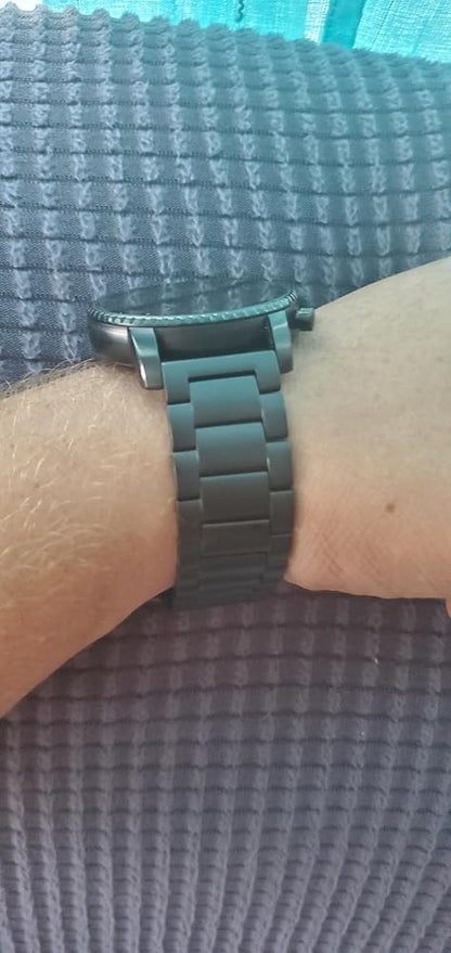 LDFAS Stainless Steel Watch Band for Fossil 22mm - Quick Release Metal Strap with Black Clasp