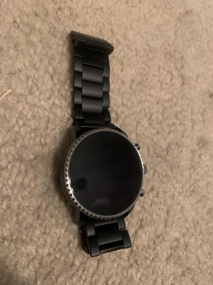 LDFAS Stainless Steel Watch Band for Fossil 22mm - Quick Release Metal Strap with Black Clasp