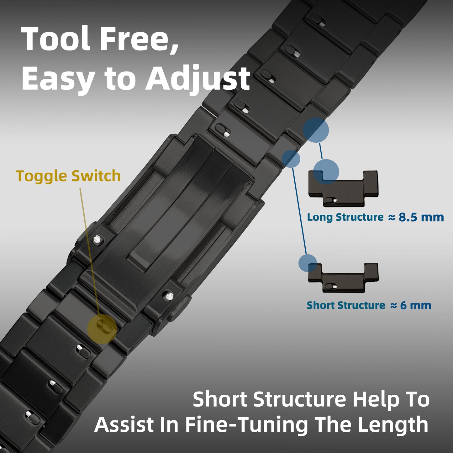 LDFAS Adjustable Buckle Titanium Band 26mm for Garmin Fenix 8/7X/6X Pro/5X Plus（SSR）