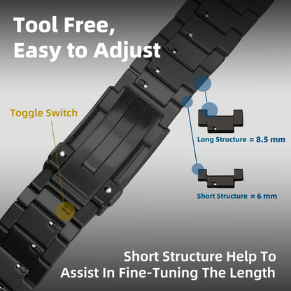 LDFAS Adjustable Buckle Titanium Band 26mm for Garmin Fenix 8/7X/6X Pro/5X Plus（SSR）