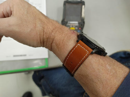 LDFAS Leather Watch Band for Fossil 22mm - 2 Pack Quick Release Strap with Black Buckle