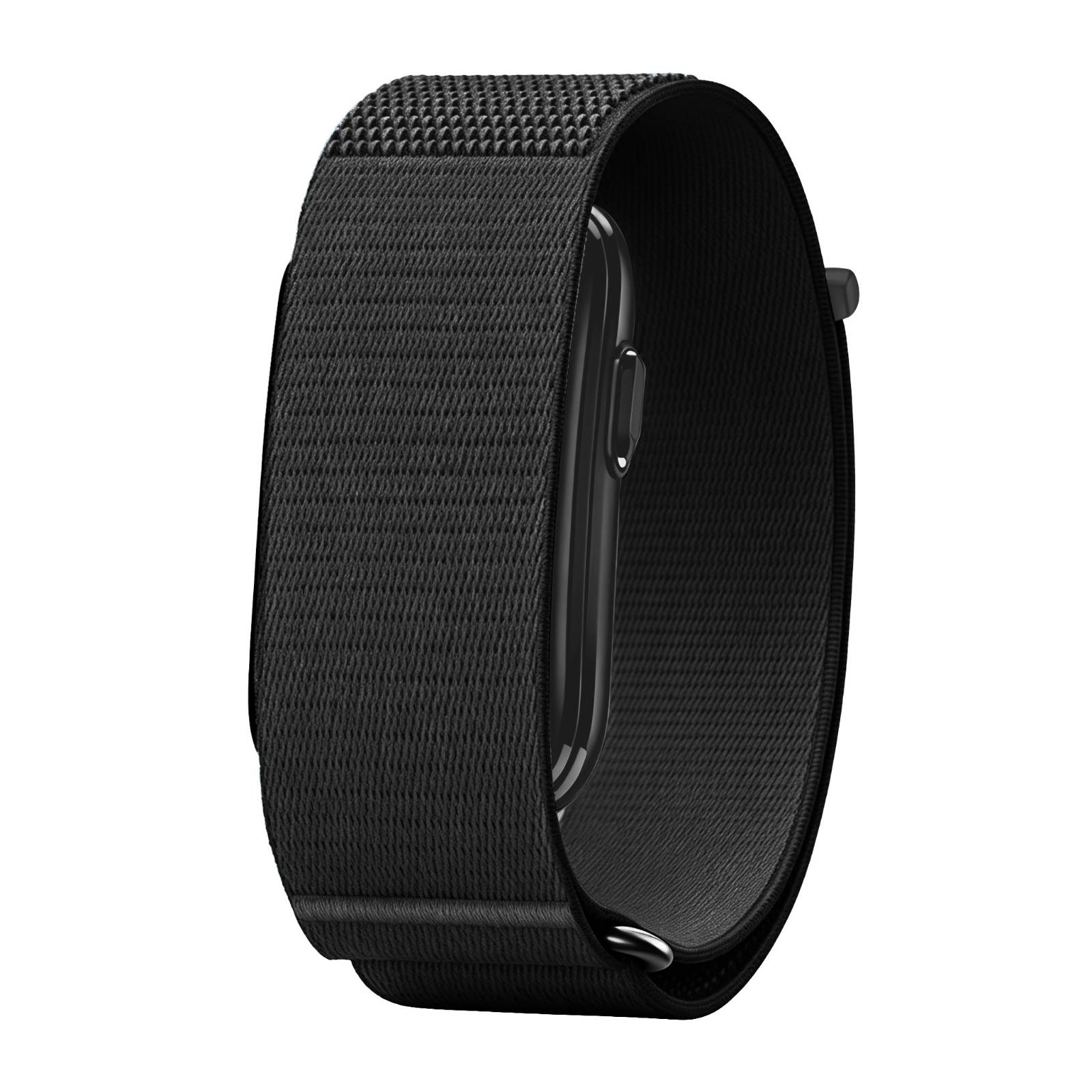 LDFAS Black Nylon Elastic Band for Garmin Cirqa Smart Band - side wrist view