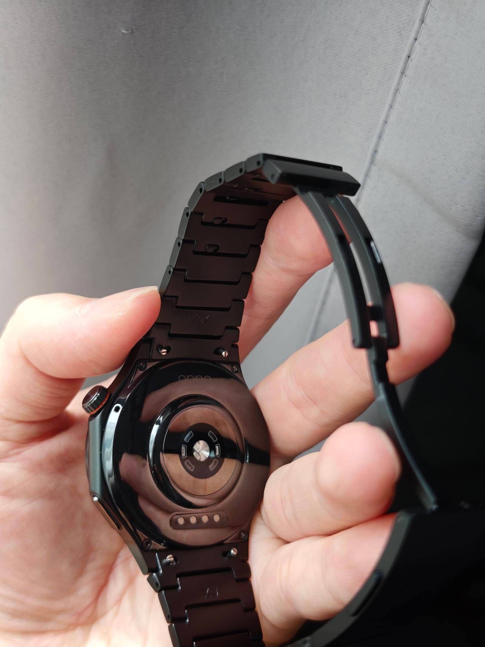 LDFAS curved end titanium band for OPPO Watch X3 - Black