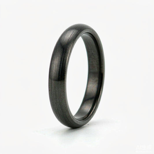 Pure titanium dome ring 5mm brushed finish comfort fit - LDFAS