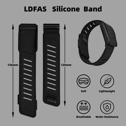 LDFAS Silicone Sport Band for Whoop 5.0 / MG | Black & Light Gray